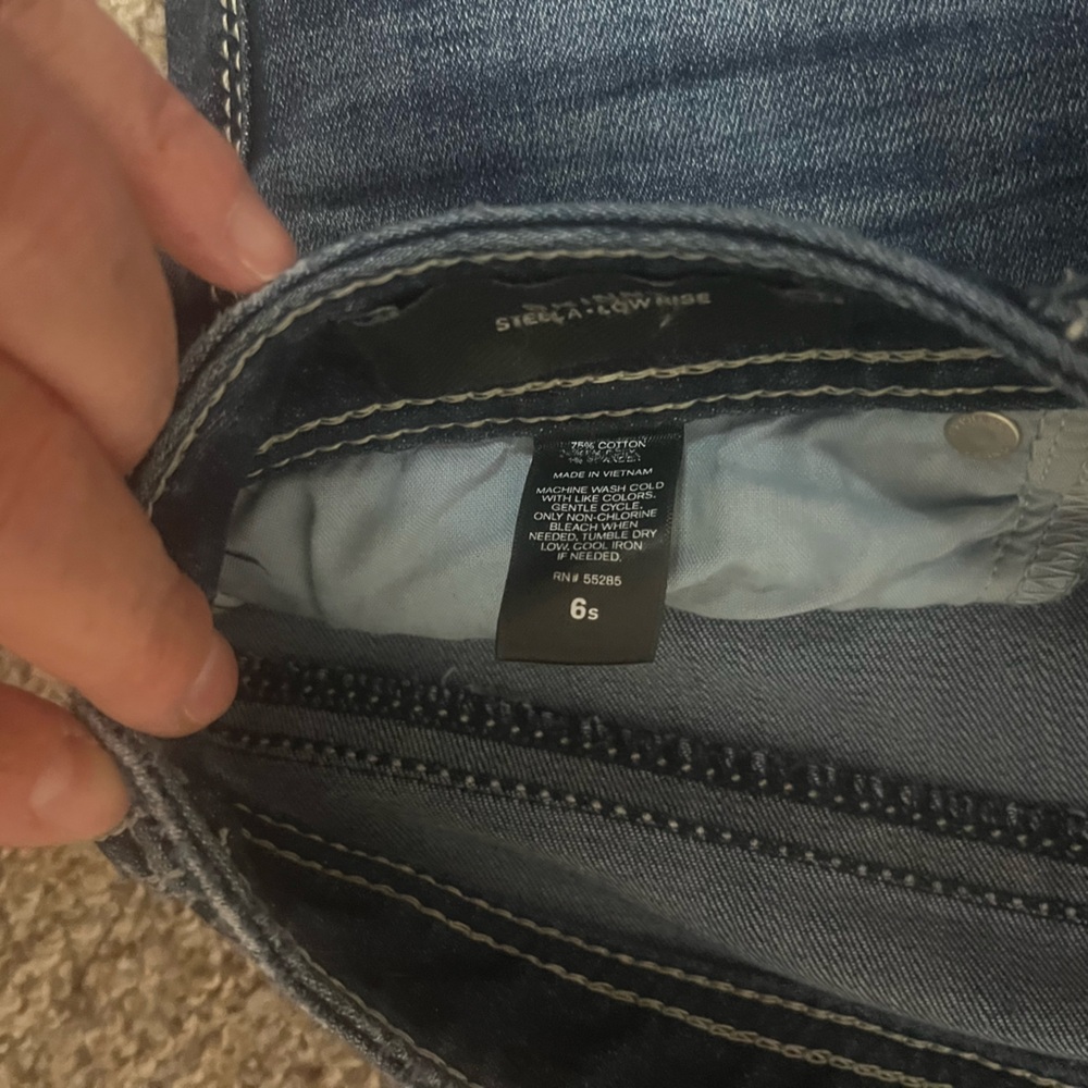 Express Jeans Dark Wash Mid Rise Bootcut Jeans – Size 6S - Picture 5 of 5